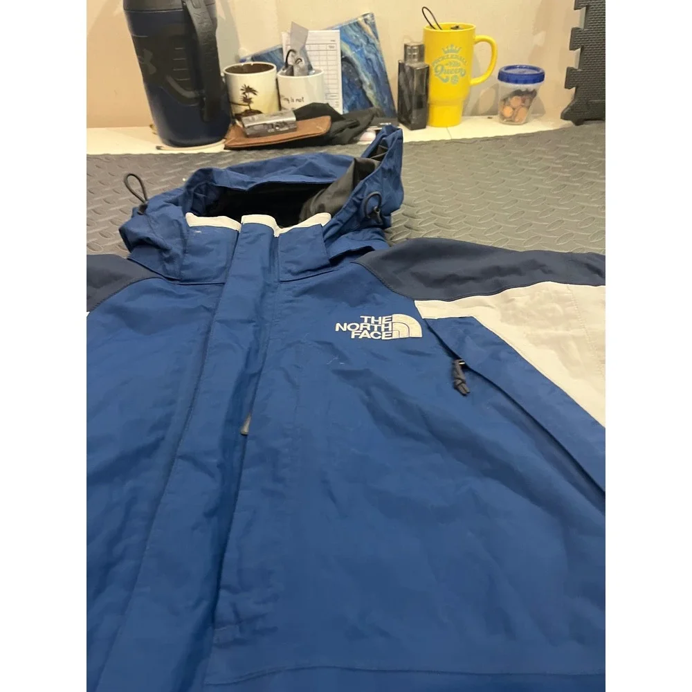 North Face Y2K Vintage 3 In 1 Hyvent Ski Jacket Hoodie Sweater Vtg Blue Sz Med